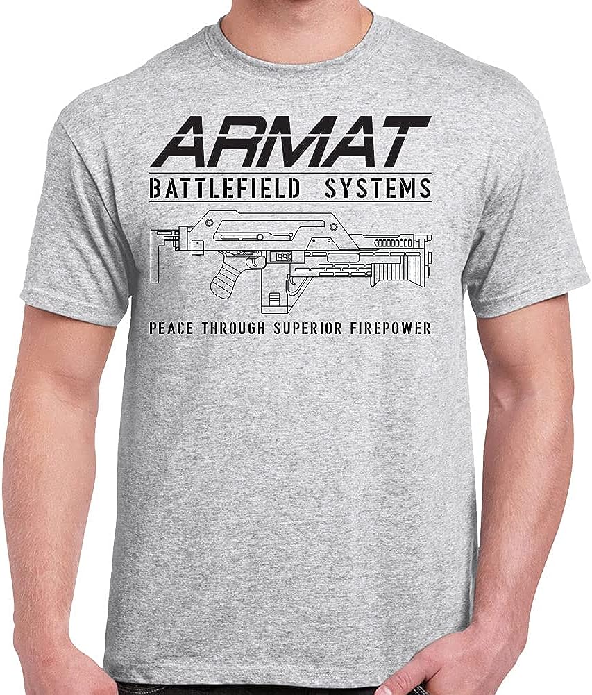 Armat Systems M41A Pulse Rifle Adult T-Shirt 100% Cotton O-Neck Summer Short Sleeve Casual Mens T-shirt Size S-3XL