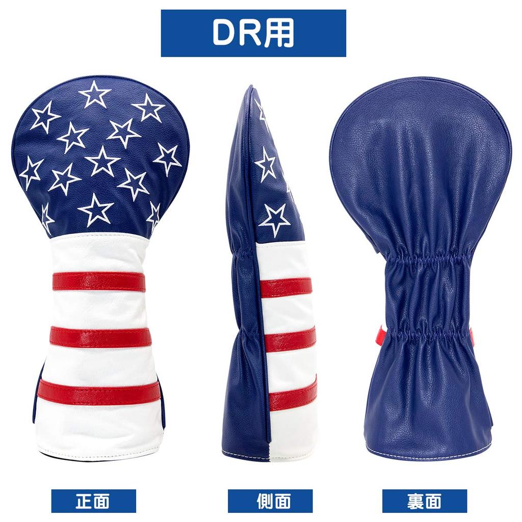 Golf Head Cover Driver Cover Fairway Wood Cover Utility Cover Golf Club Head Cover PU Leather Golf Wood Cover Golf Club Set Head Cover with Number Tag