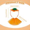 Halloween Pumpkin Headband with Skirt Costume Accessory for Role Playing