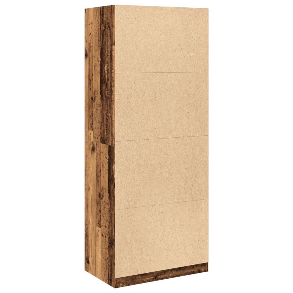 Wardrobe with Rustic Wood Effect 80 x 50 x 200 cm Engineered Wood