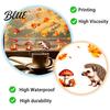 Thanksgiving Home Decor 2PCS Autumn Hedgehog Static Window Clings Fall Maple Leaf Mushroom Glass Stickers Reusable Stickers No-Adhesive Decals