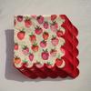 20sheets Strawberry Red Paper Napkins | Decorative Scalloped Edges, 25cm, Perfect for Thanksgiving ,Birthday, Weddings,party