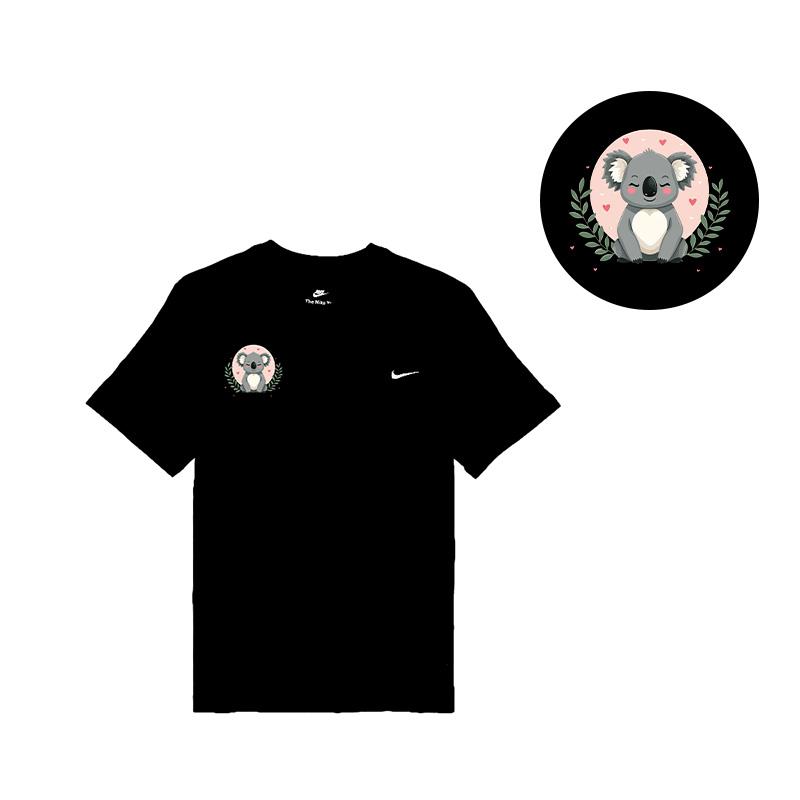 Nike Sportswear Outdoor Breathable Koala Party Embroidered Logo Crew Neck Casual Straight Fit Short Sleeve T-Shirt BV0508-010(TEAM702-BV14)
