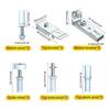 Convenient Set of 20 Accessories Stainless Steel & Nylon Door Hardware Set 20pcs/set for Double Folding Door Repairs