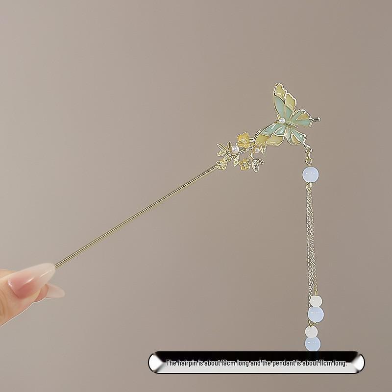 Tassel Flower Hairpin: Elegant Chinese Style Hanfu & Qipao Hair Accessory for Women