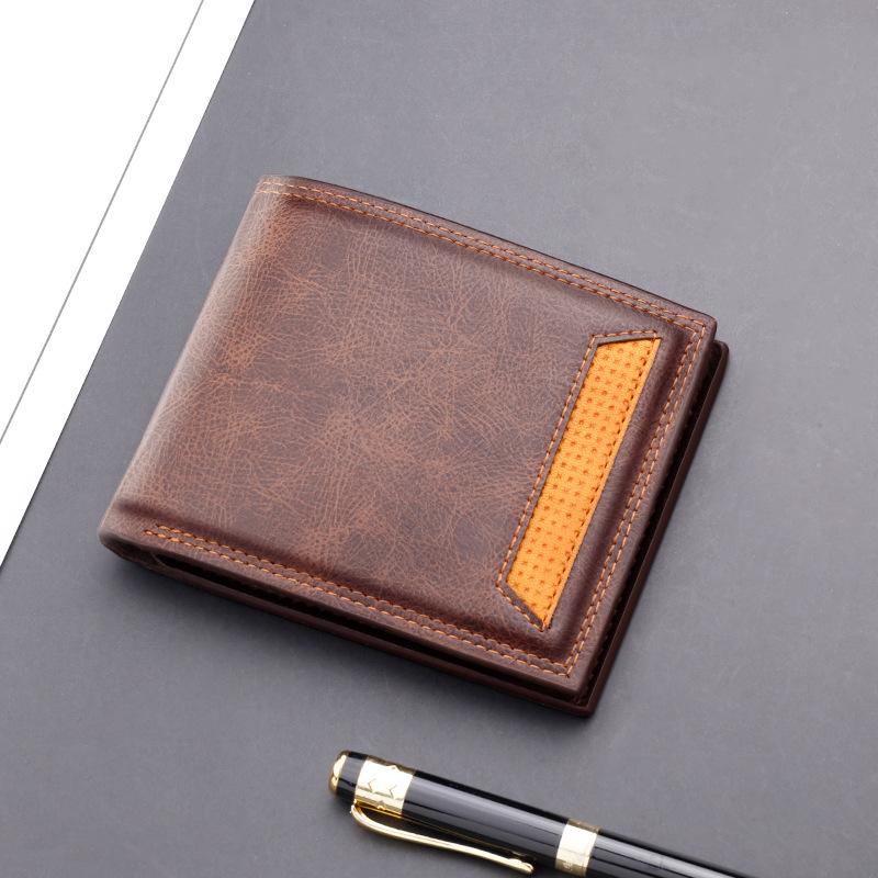 Wallet Men's Multi Slot Card Bag Fashionable Solid Color Wallet Horizontal Version Can Hold Driver's License