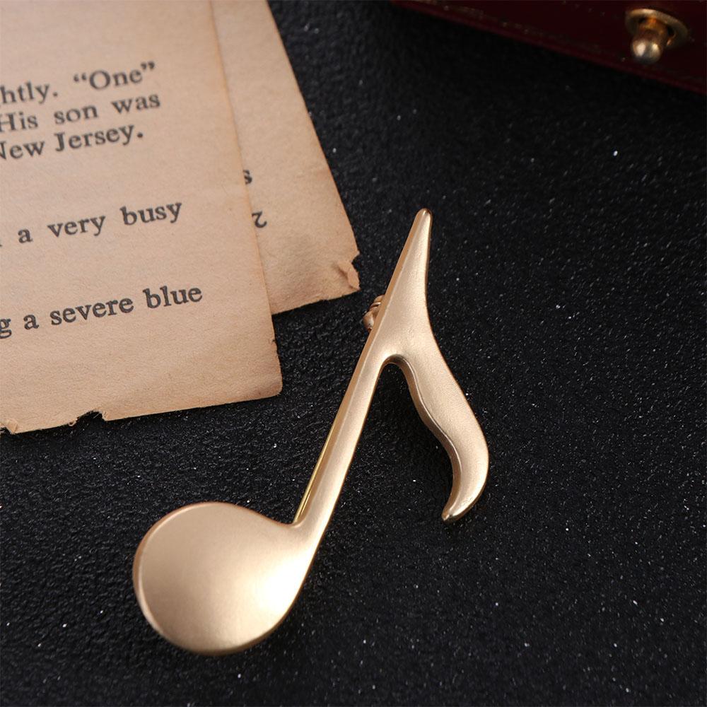 Music Instrument Eighth Note Pin Zinc Zinc Alloy Harp Badge Creative Treble Clef Pins  Backpack Decoration