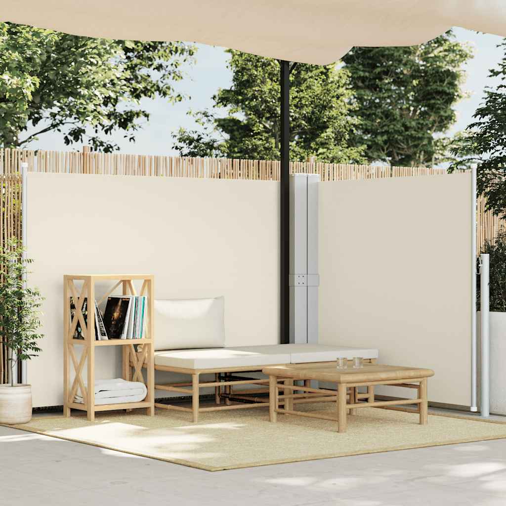 Retractable Side Awning Cream 140 x 1000 cm