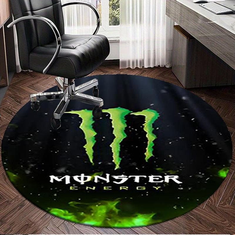 1 Stück Energy Drink Runder Teppich, Rutschfeste Stuhlmatte, Heimdekoration, Kreis-Teppich Perfekt für Büro, Schlafzimmer, Wohnzimmer, Weihnachtsgeschenk