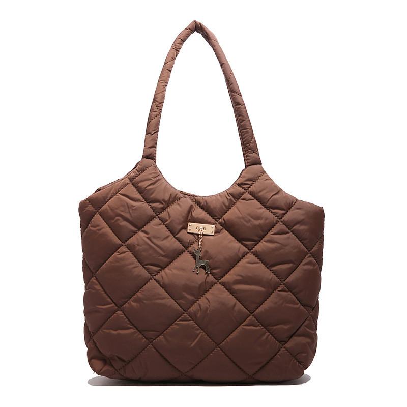 And Stylish Spacious Quilted Tote Bag For Women Available In Black Khaki Coffee And