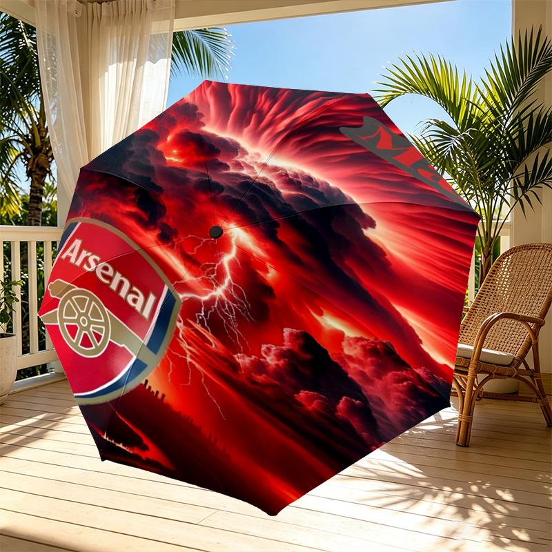 Football team.C Print Automatic Open Close Umbrella, Portable Foldable Umbrella, for Outdoor Commute Camping Trip, Ideal Birthday Gift