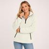 Women's Mock Neck Half Zip Pullover with Pockets for Fall and Winter