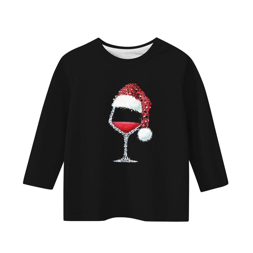 Children's 3/4 Sleeve Independence Day Printed Round Neck Casual T-shirt