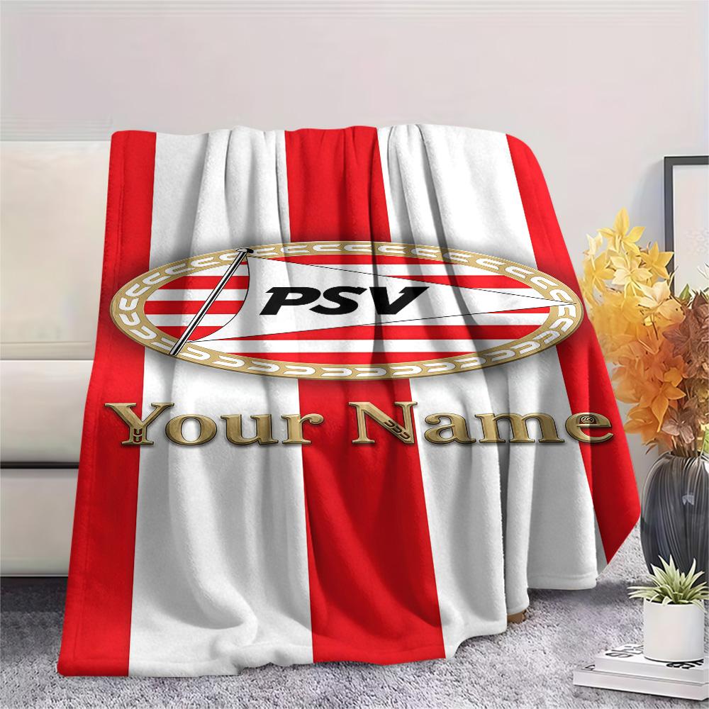 1PC Custom Name PHEilips Sport Vereniging Patterned Flannel Blanket for Home Decor Warmth and Comfort Gifts Holiday Present -HE173