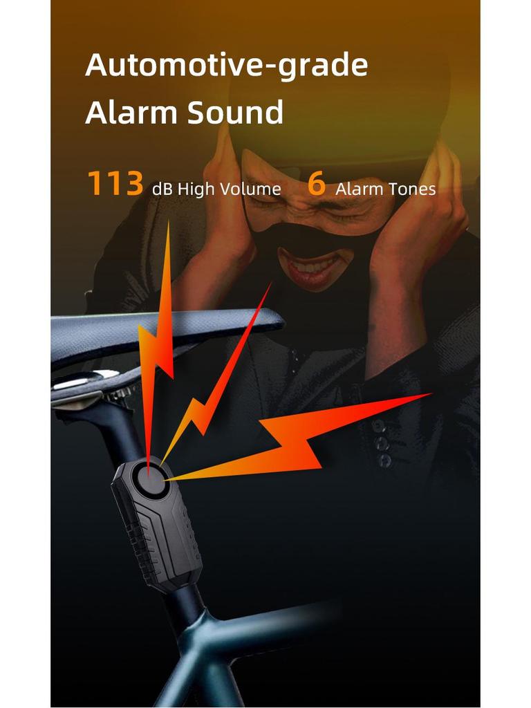 Cross-border Wireless Bicycle Anti-theft Alarm with Remote Control and Vibration Sensor SF22R
