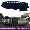 Car Dashboard Cover Avoid Light Pad Instrument Panel Mat Case Carpets for Kia Sorento BL LX XS 2003-2010 2004 2005