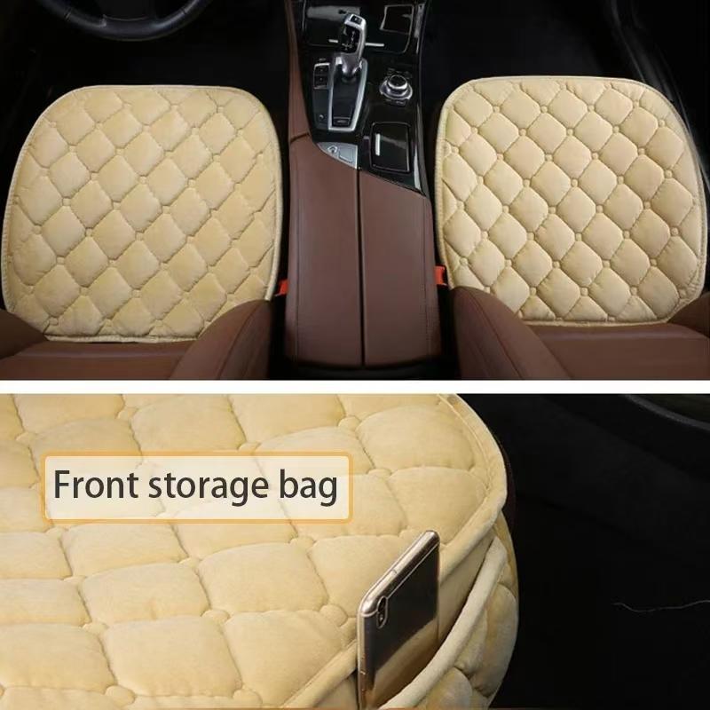 Universal anti slip warm winter SUV car seat cover front rear seat cushion linen seat cushion breathable protective cushion auto
