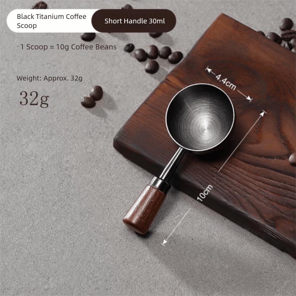 15/30ml Round Head Measuring Spoon Stainless Steel Wooden Handle Measuring Cup Measuring Accessory Home Kitchen Baking Tools