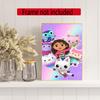 Cartoon Cute Gabbys Style 5D Diamond Painting Round Diamond Rhinestones Mosaic Diamond Embroidery Wall Paintings Rhinestones Gift Frameless