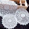 Hollow-out Lace Embroidery Flower Heat Resistant Slip-resistant Dining Table Decorations Accessories