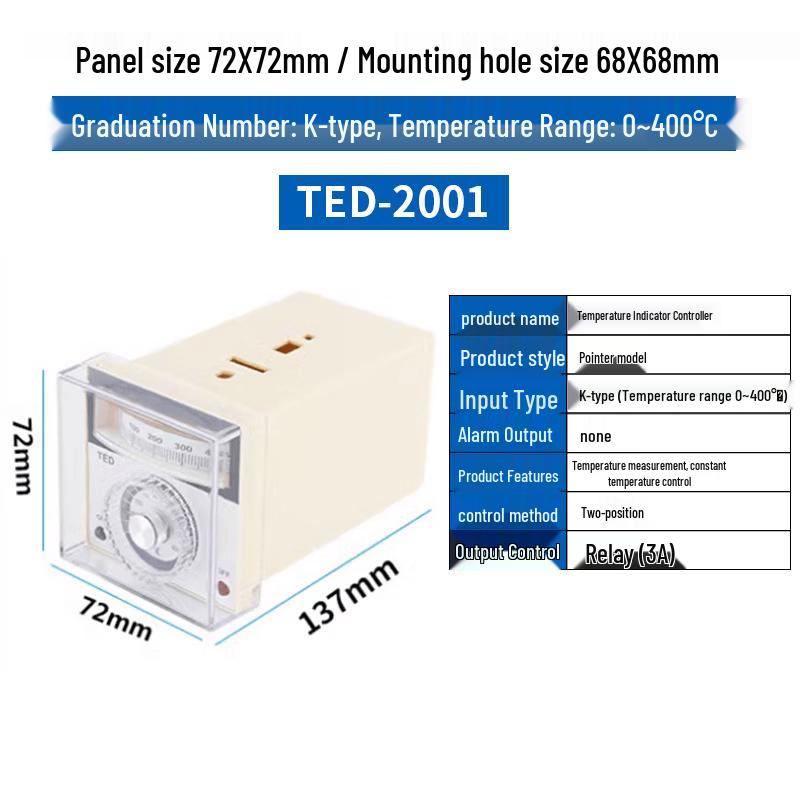 Ounika TED-2001 K-Type Digital Oven Temperature Controller (CN version)