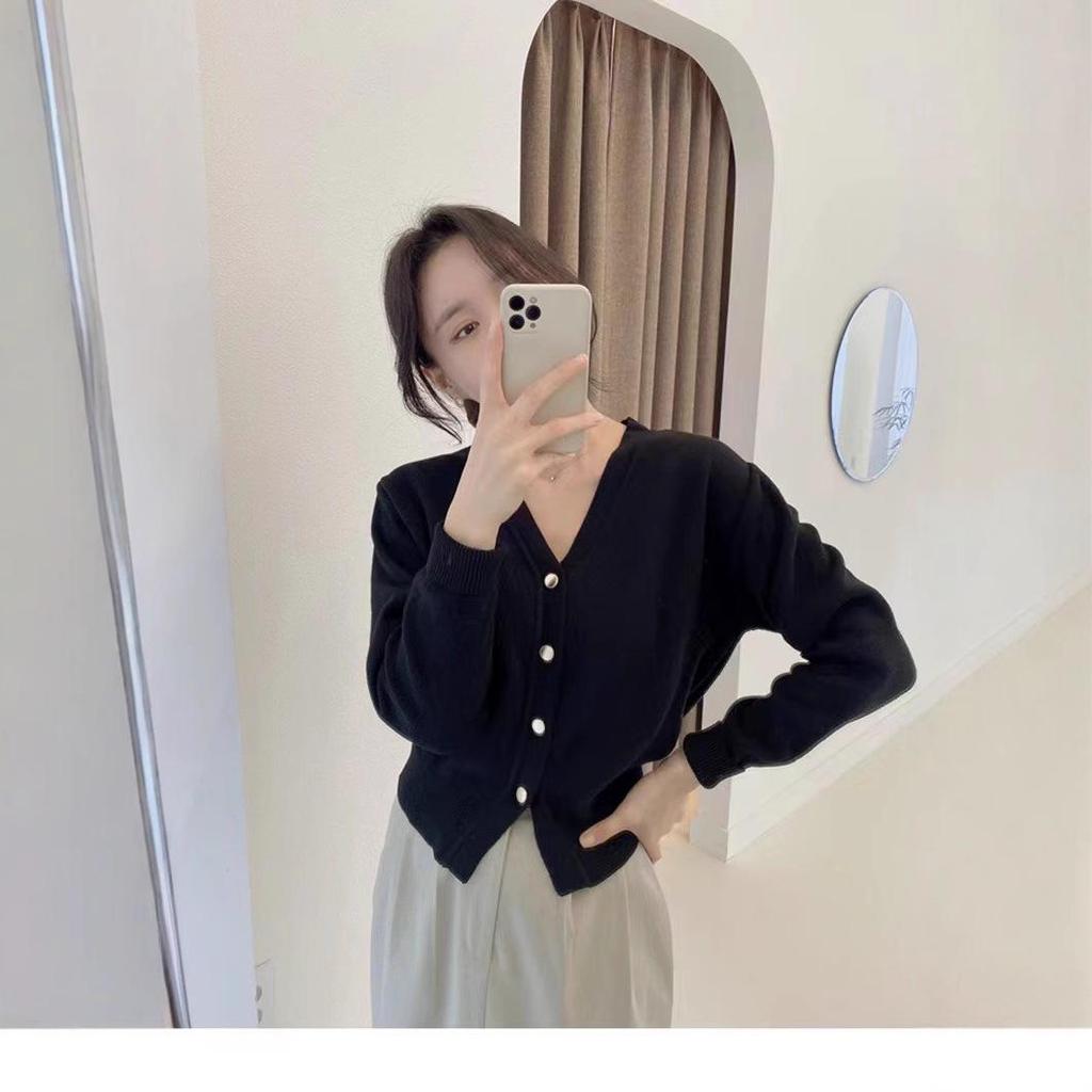 Women's 2024 V-Neck Cardigan Sweater - New Spring & Autumn Lightweight Knit Design