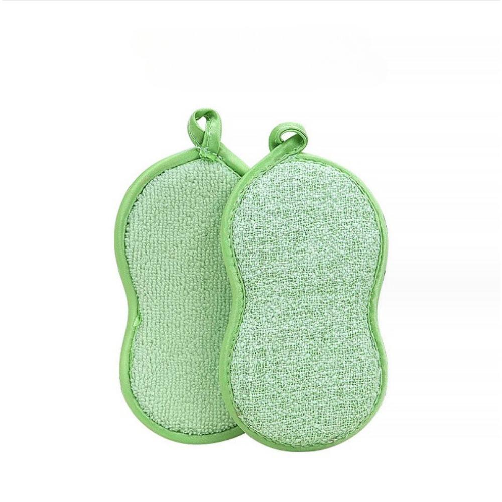 

Уборка кухни Двусторонние полотенца для мытья посуды Утолщенная губка для мытья посуды Салфетка для дезинфекции Салфетка для мытья посуды 1PCS зелёный