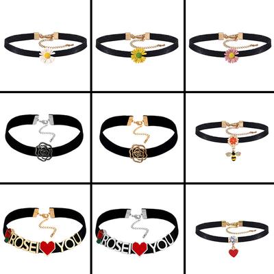 Choker Neckchain Collar Black Sexy Neckband Collar Chain Female Fashion Personality Street Fashion Jewelry
