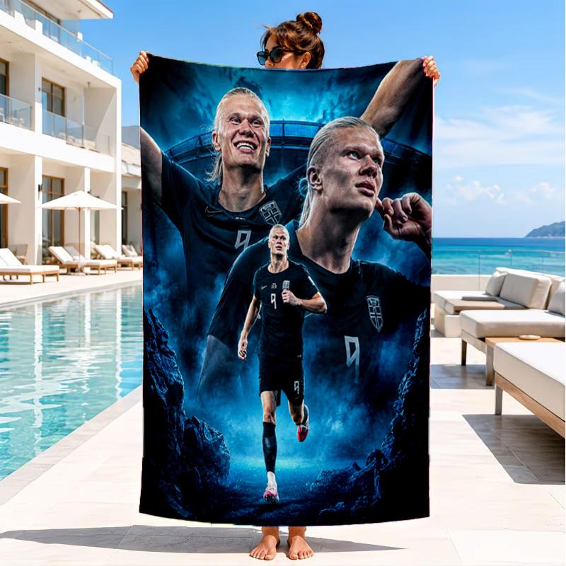 Haaland Beach Towel, Quick-drying, Easy To Care For, Suitable for Both Fitness and Beach Vacations,Sports Essential