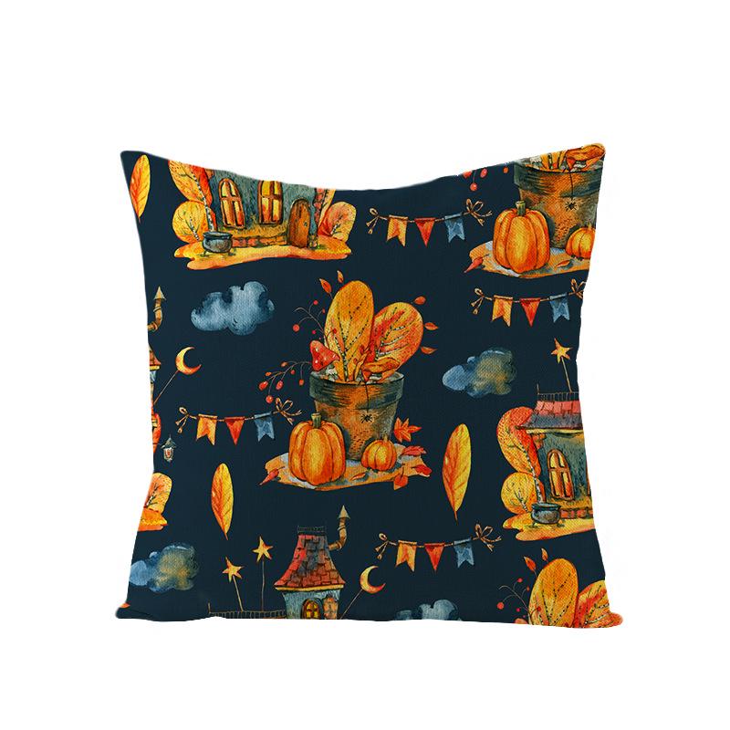 Neue Halloween Polyester Kissenbezug Zuhause Zuhause Schlafzimmer Sofa Kissen Lendenkissenbezug