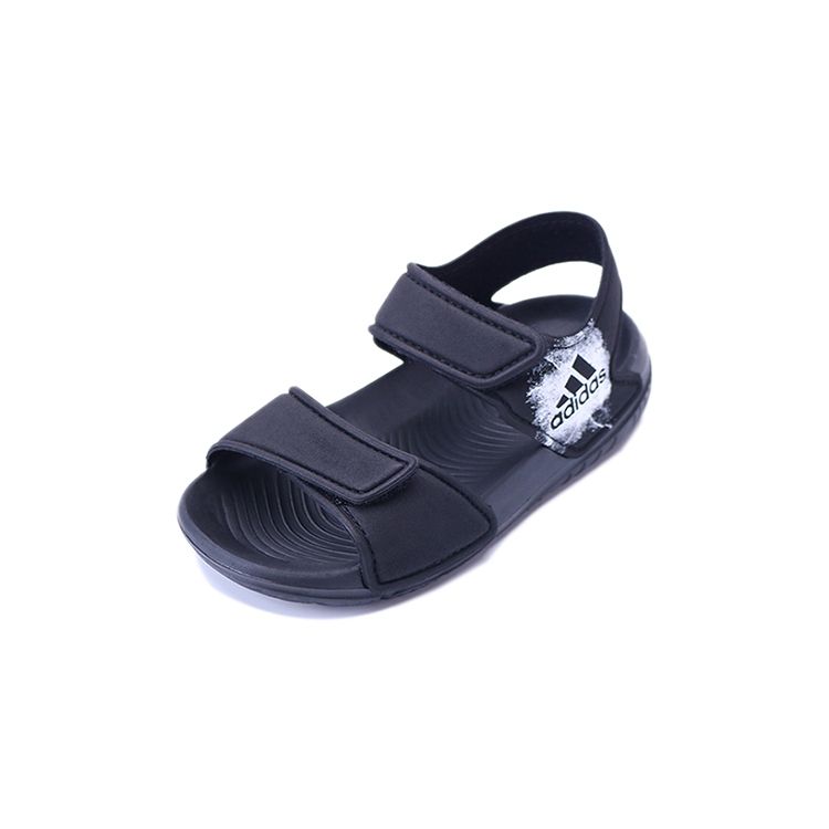 Adidas Altaswim C Space Leather Non-Slip Durable Sandals Kids Sandals Black BA9288