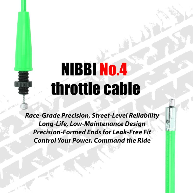 NIBBI Motorcycle Throttle Cable 102cm Connection Throttle Accelerator Adjustable Cable Moving Distance 12cm For Yamaha KTM Motor