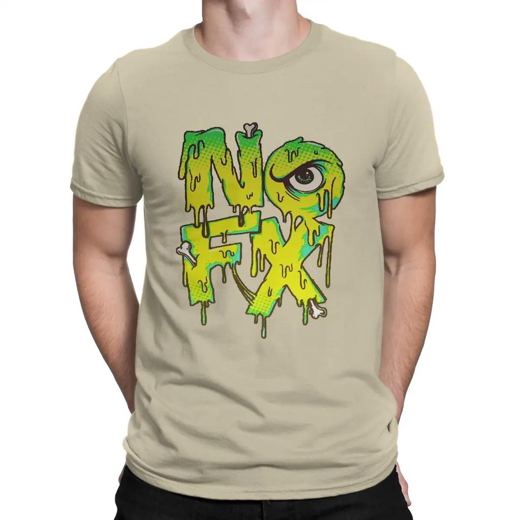 Men's Rock T Shirts N-Nofx Pure Cotton Clothes Unique Short Sleeve O Neck Tee Shirt Summer T-Shirt
