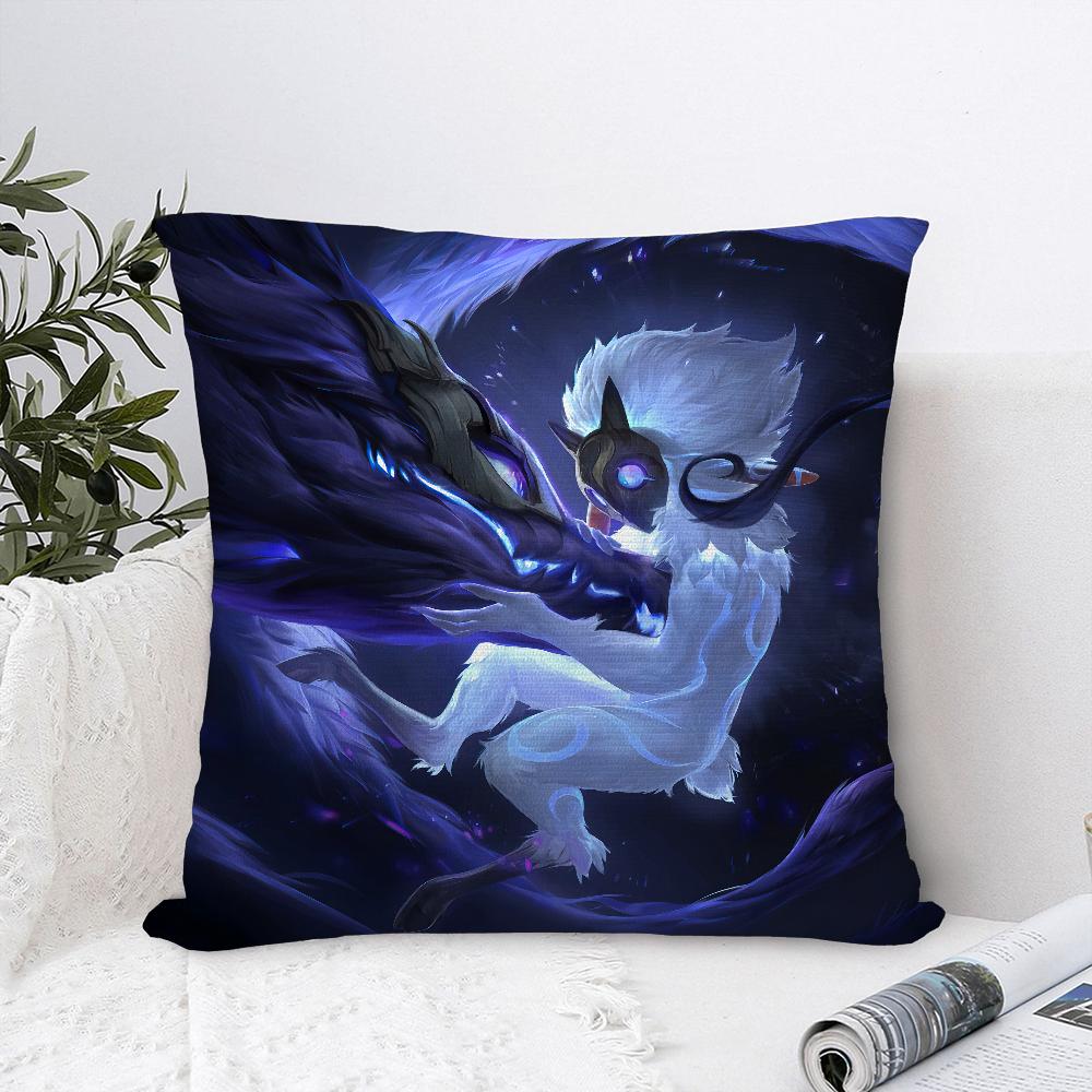 K-Kindred LOL Game Pillow Case Sofa Decorative Home Double-sided Print Plush Square Throw Pillow Covers Cushion Decor Cover