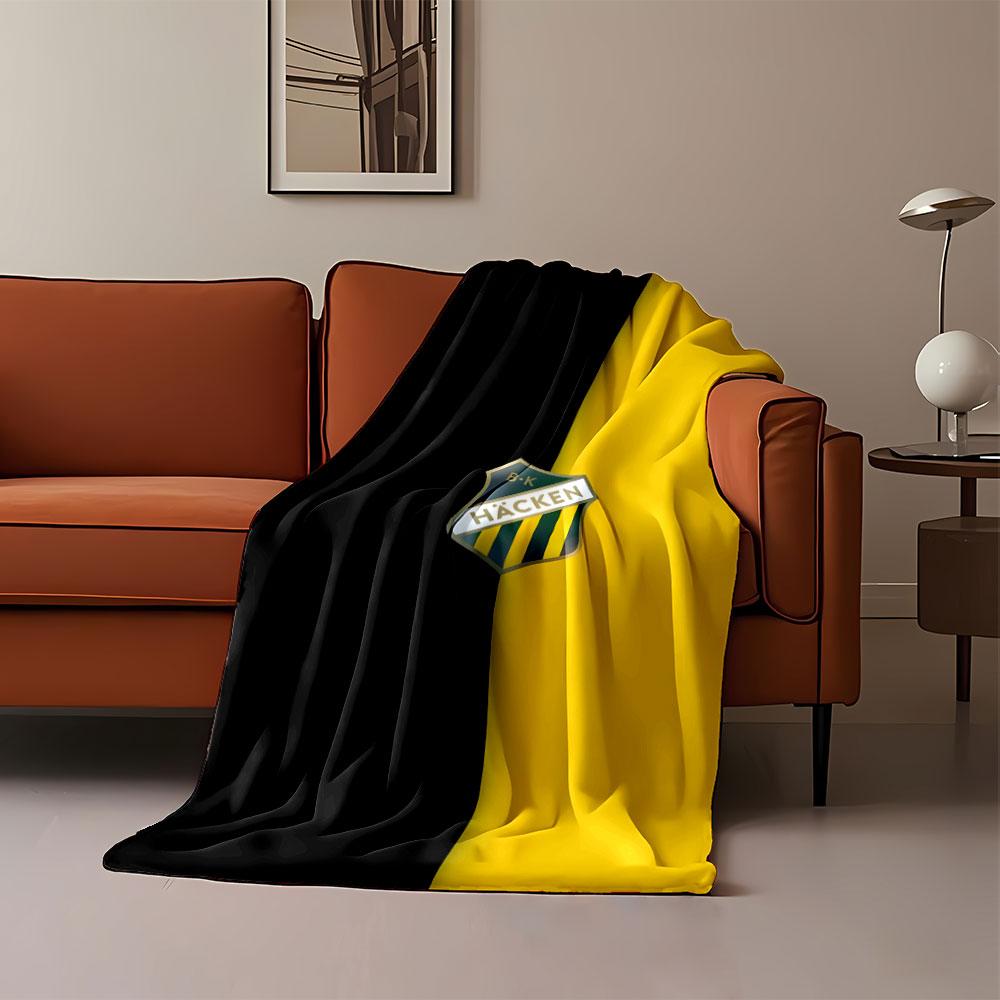 BK Häcken Teamfarben Decke Druckdecke weich und gemütlich perfekt für das Wohnzimmer Bett Sofa oder ein Nickerchen,Geschenk