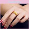 Adjustable Lovely Open Butterfly Knot Ring In Premium Gold Plated Brass For Womens Sweet Charm