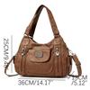 Retro Leather Shoulder Bag Female Multi-pockets Crossbody Bag Fashion Large Capacity Women Handbag New Messenger Bag Tote Purse