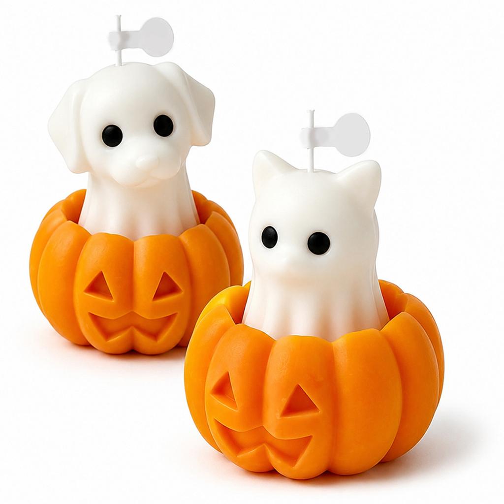 Pumpkin Animal Shaped Scented Candle for Fall Halloween Decor