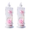 1Pc/2Pcs Eternal Flower Flameless Candles LED Flickering Pillar Candles Valentine's Day Night Light for Wedding Home Decor