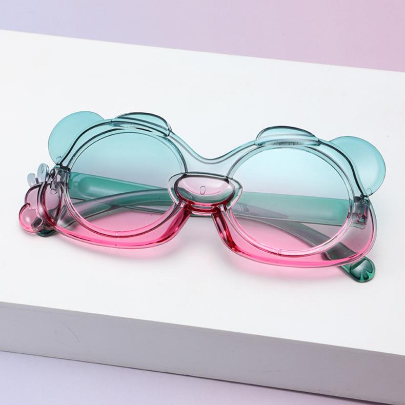 Children'S Bear Sunglasses Integrated Children'S Sunshade Glasses Cute Bow Baby Sunglasses