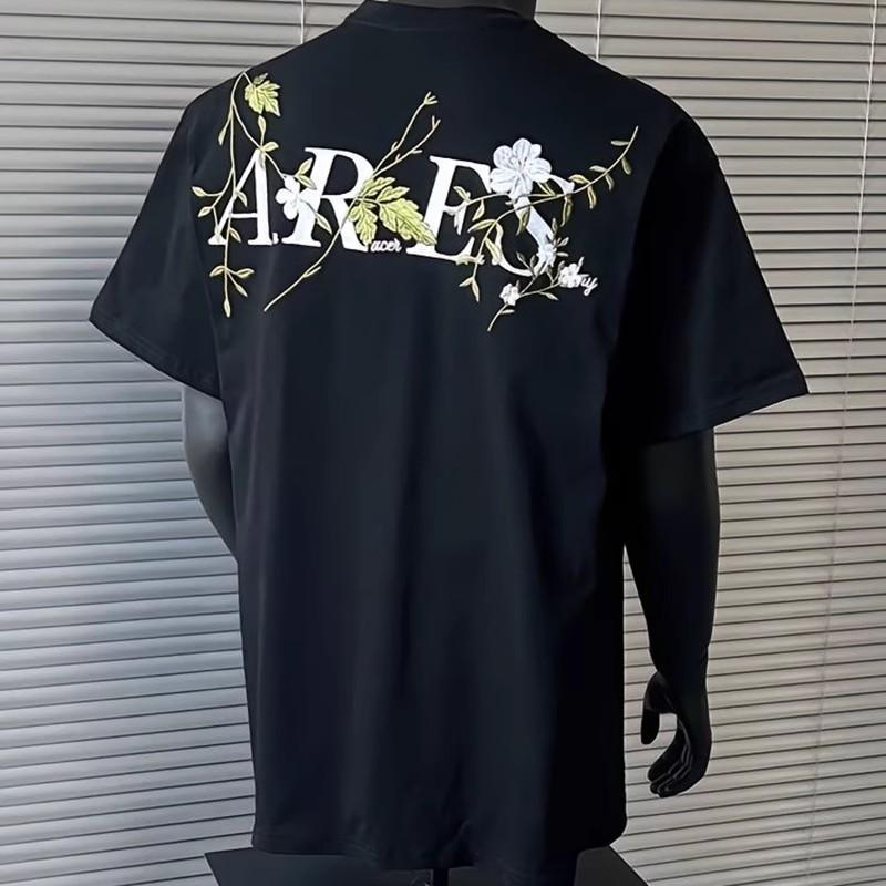 Men's Versatile Printed T-shirt 2025 Summer Loose Trendy Men's Round Neck Top