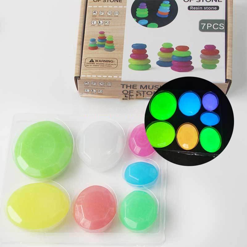 

Fluorescent Luminous Stone7PCS 315gLuminous Landscaping Garden Courtyard Aquarium Fish Tank Children s Toy Building Blocks Night