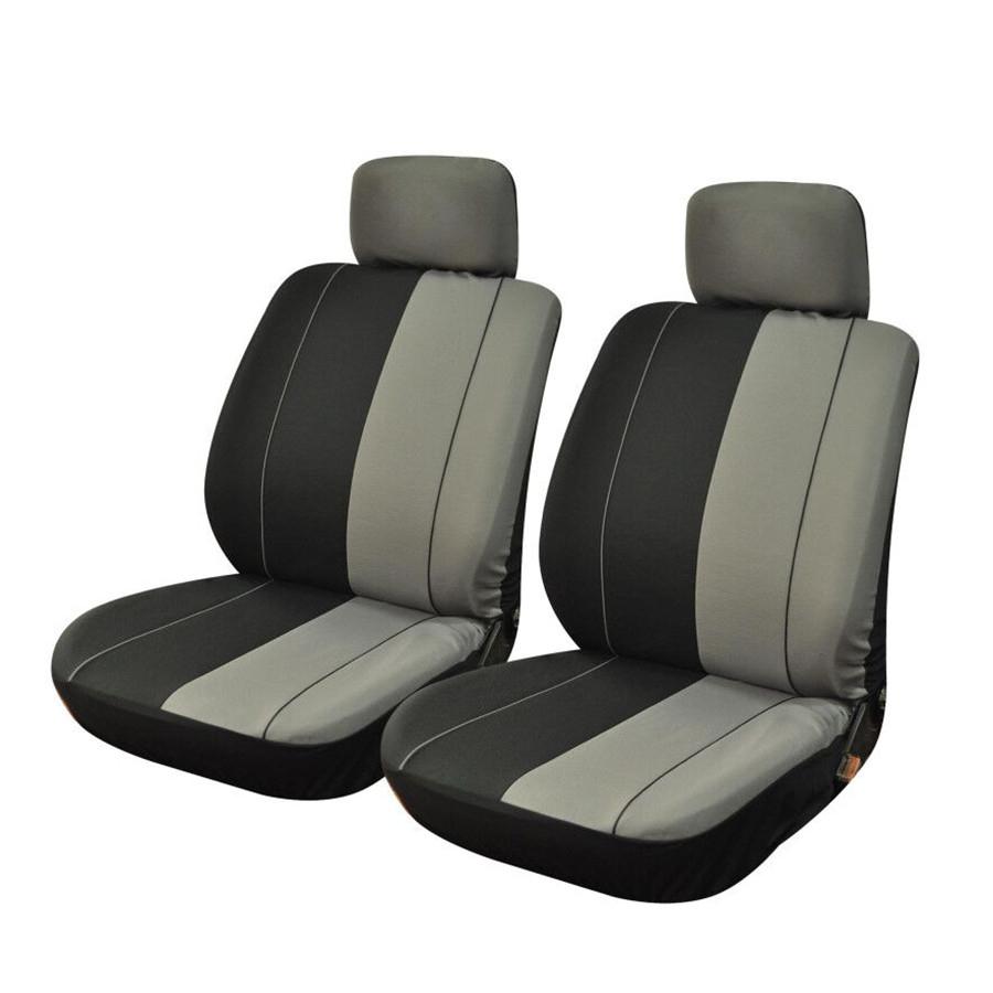 9 Pcs Black & Grey Car Seat Covers Protector Interior Accessories For 5-Seat Car
