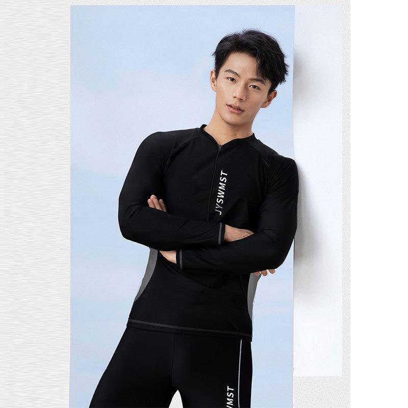 Couple's Snorkeling & Surfing Swimwear: Men's Long Sleeve Sun Protection Top & Women's Two-piece Diving Suit