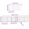 9 Piece Foldable Black Dog Gate 450 cm Poplar Wood