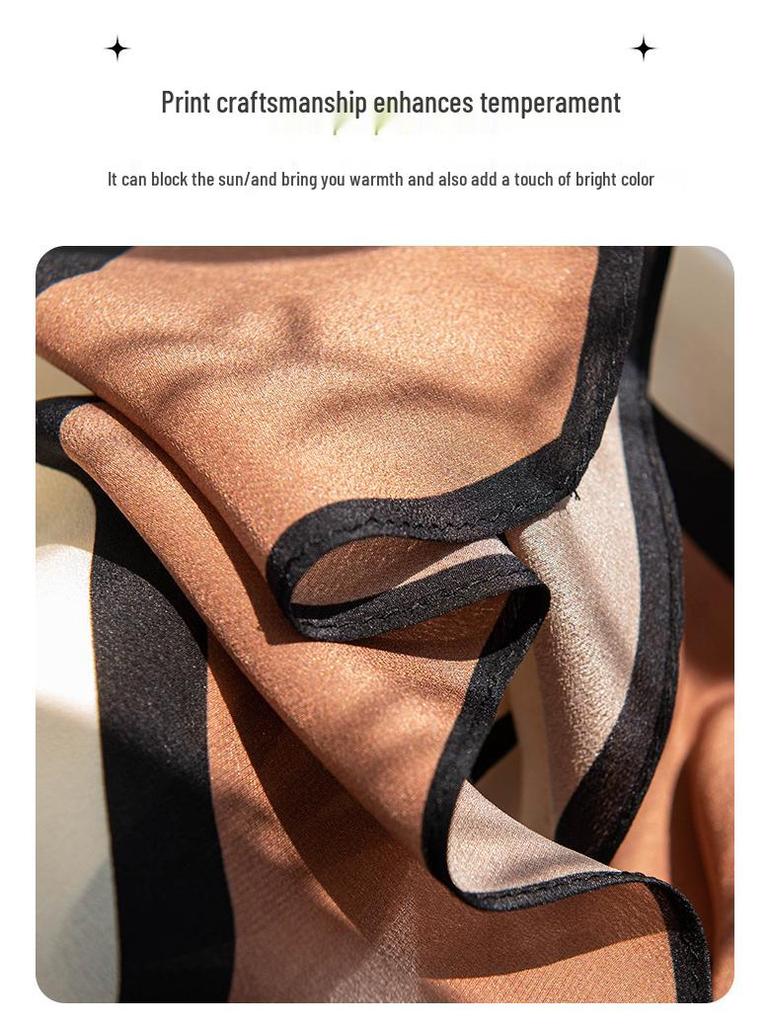 Elegant Women's 100% Mulberry Silk Scarf - Warm, Sun-Protective, Dual-Use Shawl & Neck Warmer