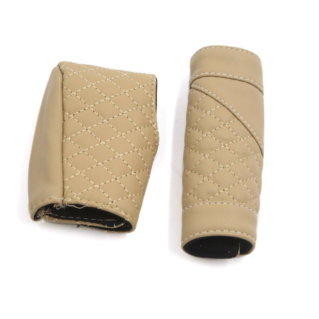 

uxcell Shift Knob Car Leather Gear Shift Head Knob and Handbrake Cover Set of Brown Covers, 2,