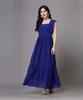 Women Fit and Flare Dark Blue Midi/Calf Length Dress
