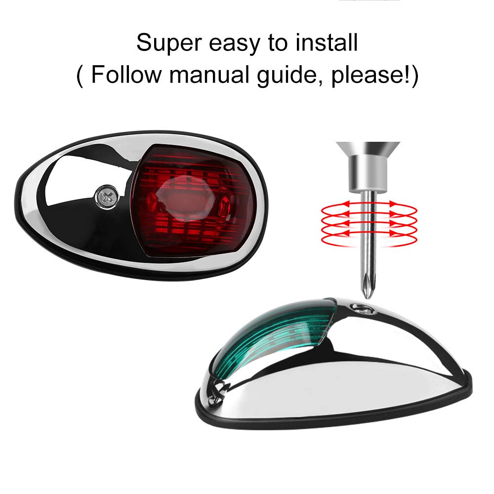 Yacht-Navigationslicht Wasserdicht LED Marine Signalhornlicht Navigationslicht Rot und Grün Marineleuchte 12V 24V 2 Stück