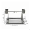 Bird Play Stand with Cups Easy to Clean Stainless Avian Compact for Parrots, Feeding
